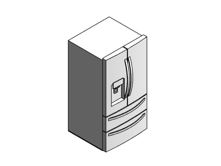 French door elevator LG Revit family