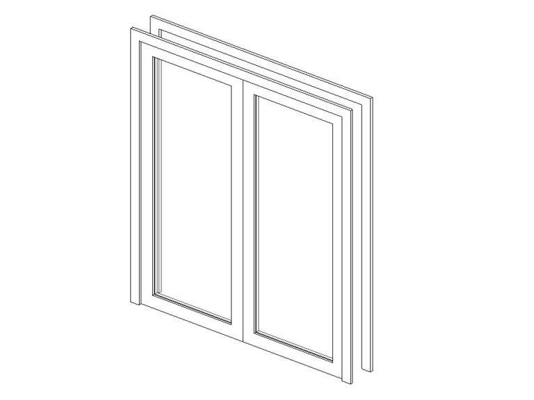 double glass door