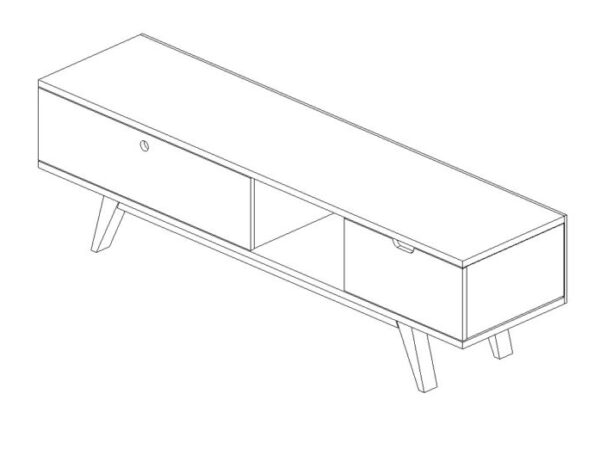 Media console TV stand Revit family