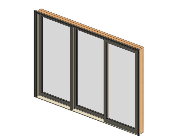 sliding door triple revit family