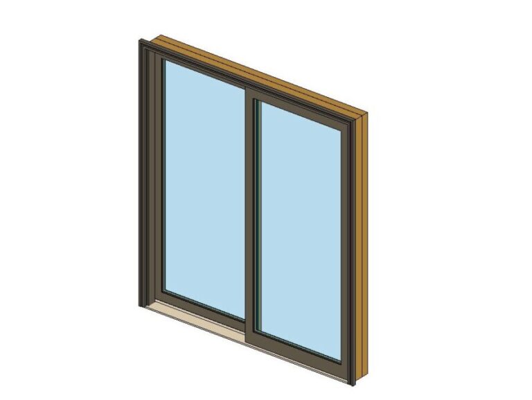 Sliding patio door double Revit family download