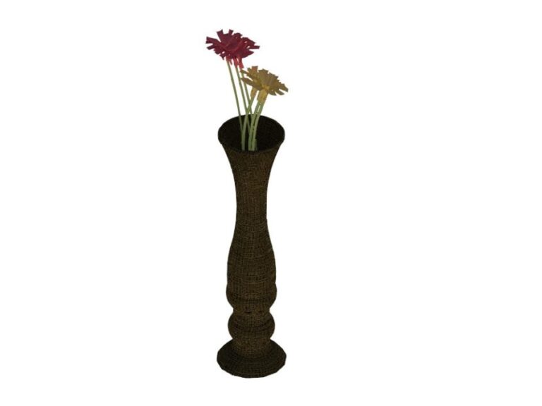 Vase with flowers Revit family interior planting