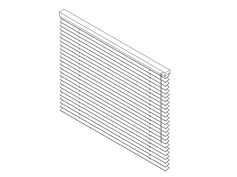 Horizontal slat blinds Revit family