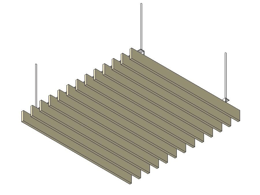 Ceiling Slats Revit Family | BIM Library