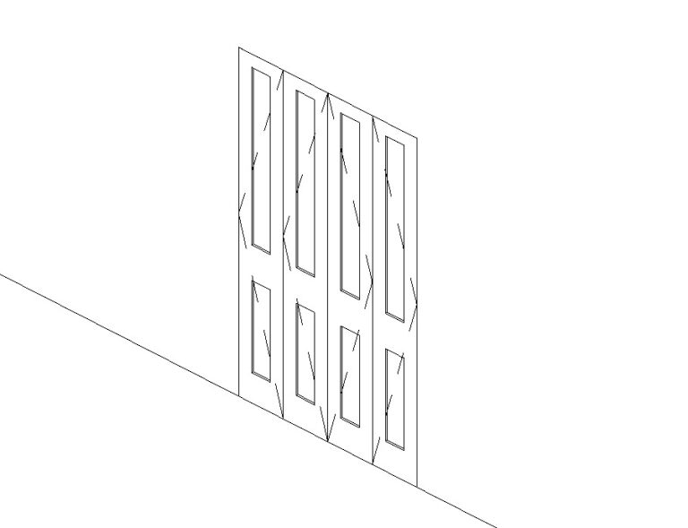 Door bifold four panels