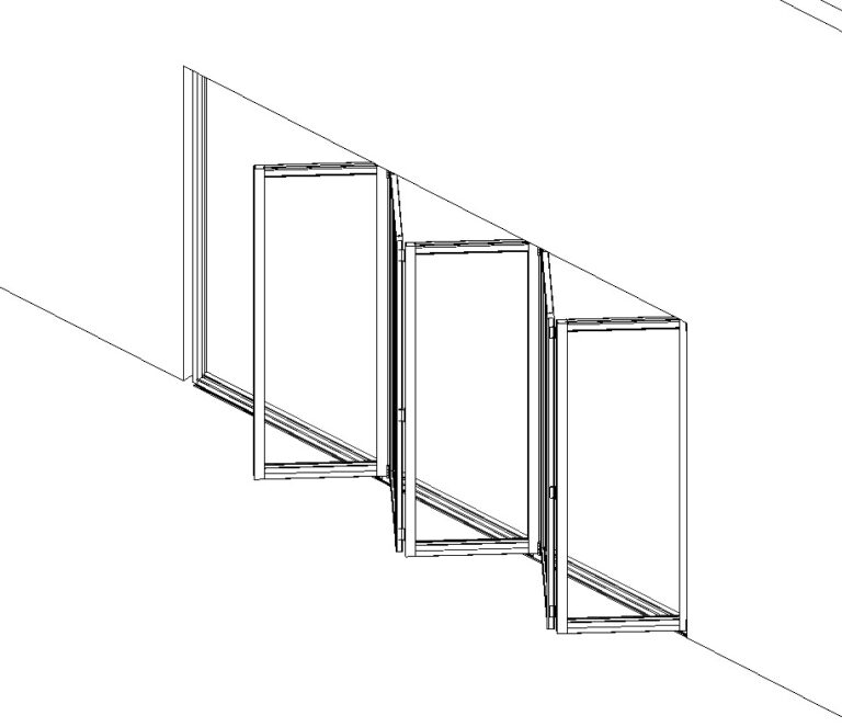 5 panel bifold door Revit family