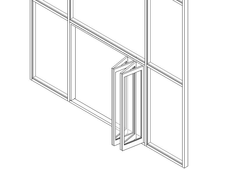 Curtain Wall Bifold Glass Door Revit Family | BIM Library