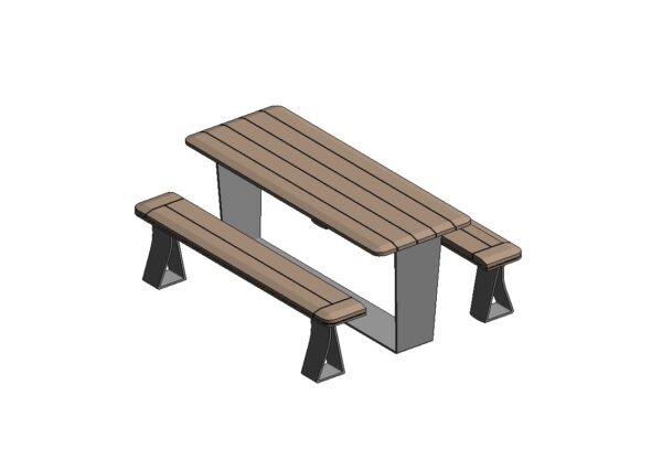 exterior table and benches