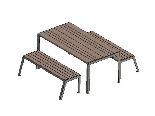 exterior table and benches