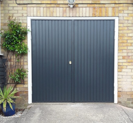 hinged garage door