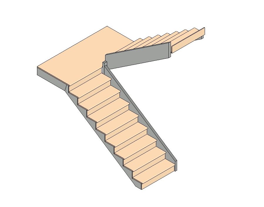 revit stair stringer right