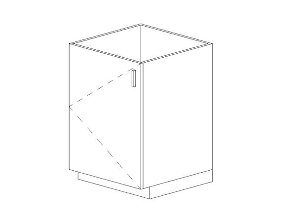 single door base cabinet