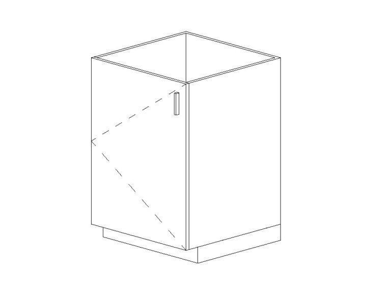 single door base cabinet