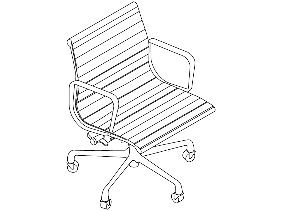 Eames Aluminum Group Chair Revit family BIM Library