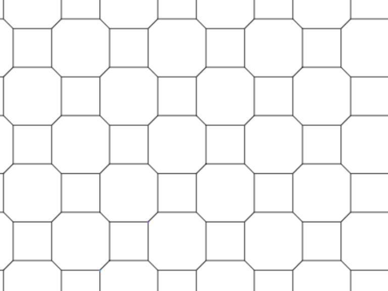 Octagon and square pavers fill pattern
