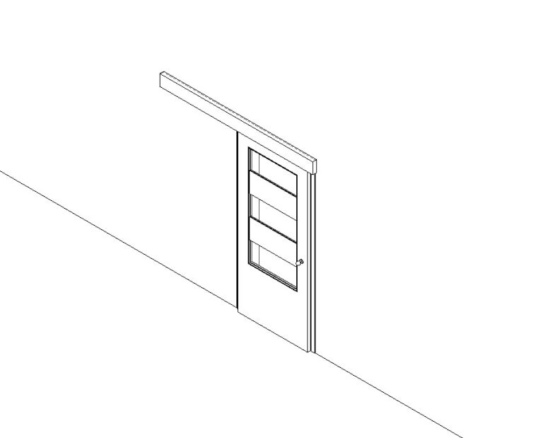 barn door with glass