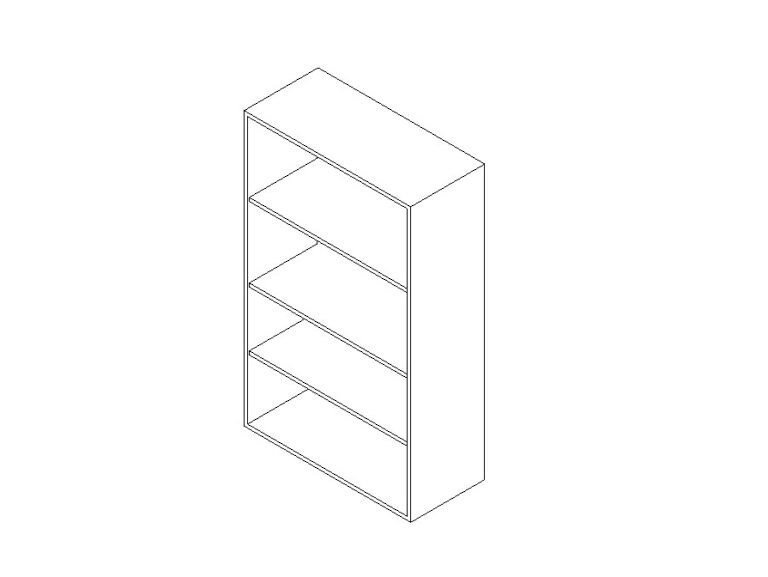 Bookcase Shelving Storage Revit Family BIM Library