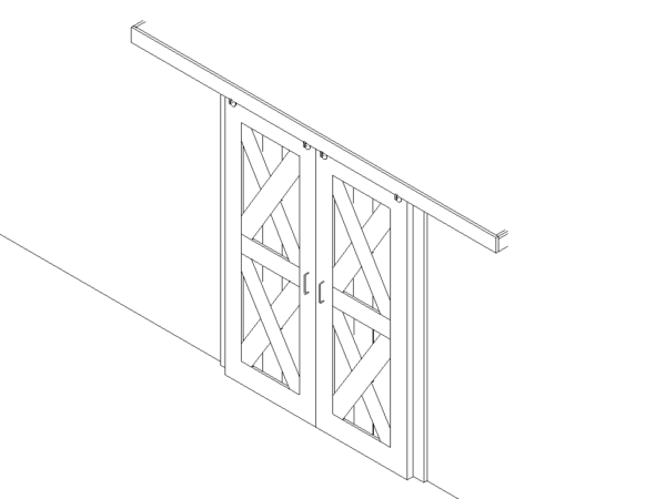 classic barn door revit fam