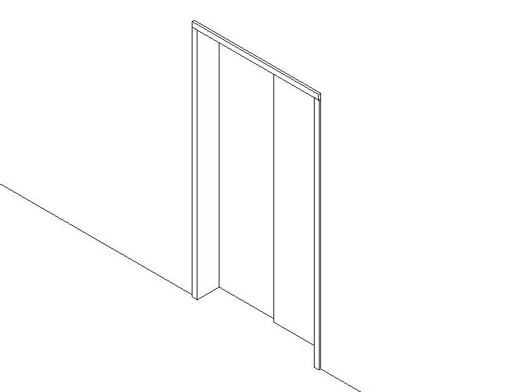 Elevator Door Sliding Revit Family BIM Library