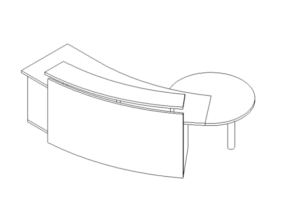 reception desk station revit family