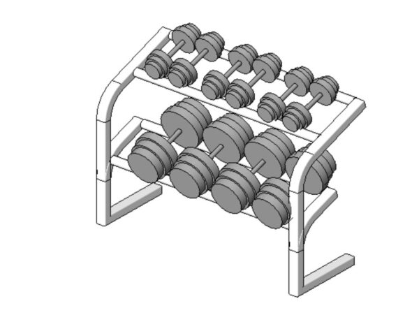 gym weights rack