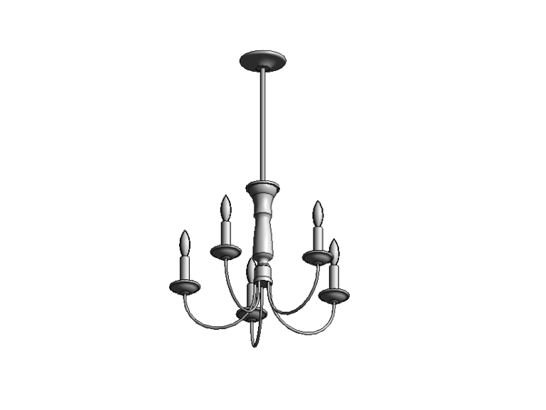 Chandelier Classic Simple Revit Family