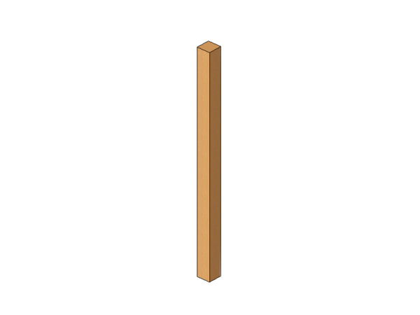 Column Wood Timber Revit Family