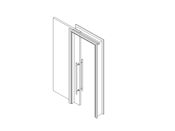 Door Pocket Sliding Wood Panel Revit Family