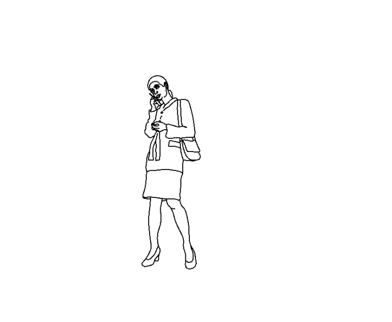 Entourage Woman 2D Revit