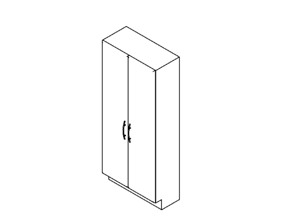 Wardrobe closet with two doors Revit