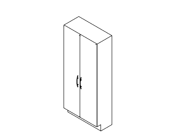 Wardrobe closet with two doors Revit