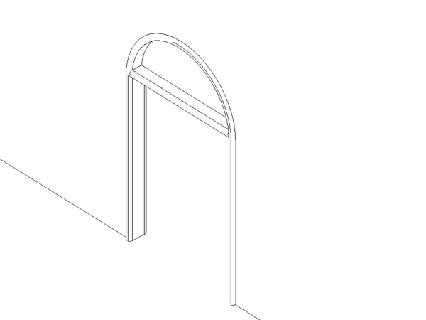 Opening Arched Framed Revit Family