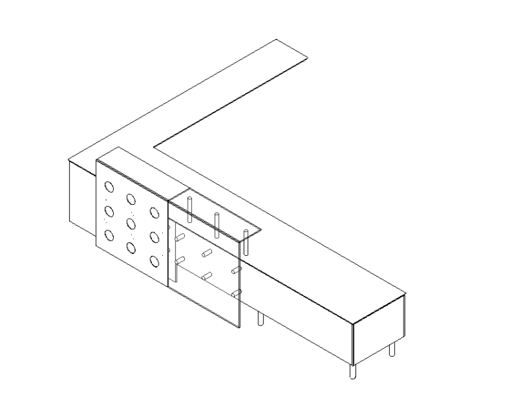 Reception Desk Modern Revit