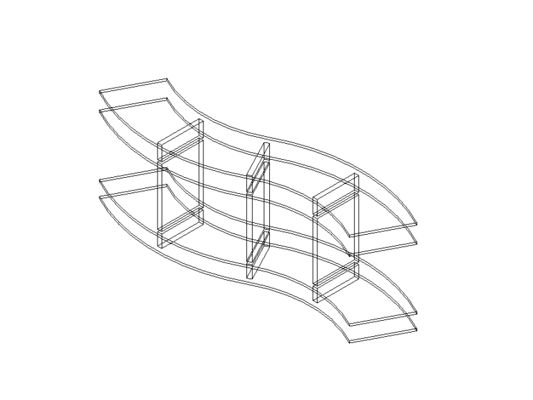 Reception Glass Shelves revit