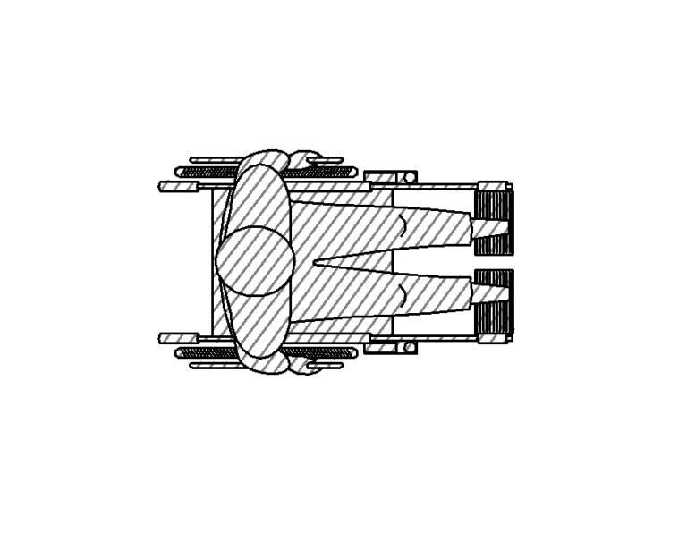 Disabled Person Wheelchair Plan Revit family