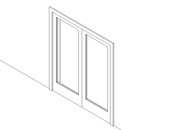 double door glass frame revit