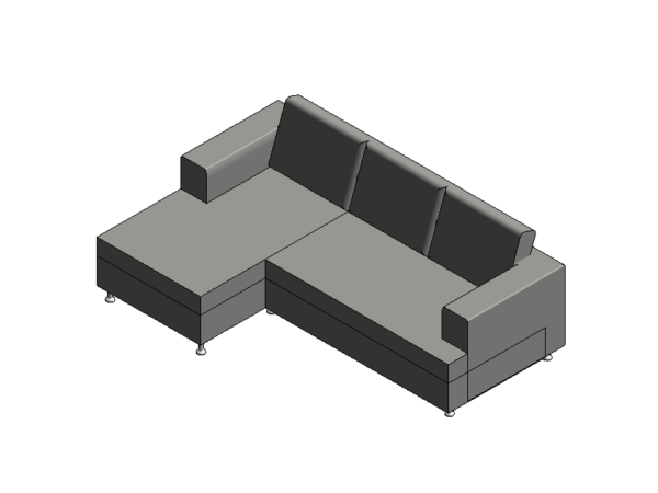 Sofa Chaise 2 revit