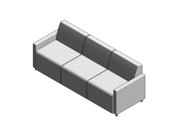 Sofa Simple 3 Seat Revit