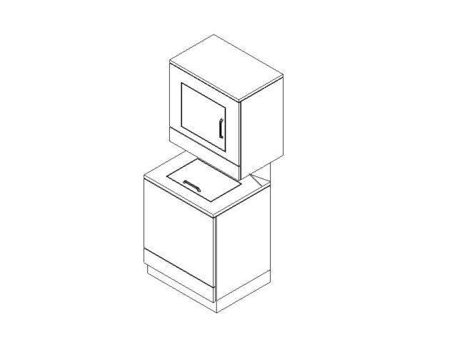 Washer and Dryer Stacked Combo Revit Family