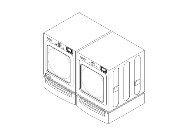 Washer Dryer Combo Front Load Generic Revit Family