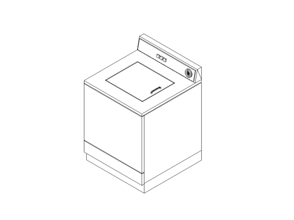 Washing Machine Top Load Revit Family