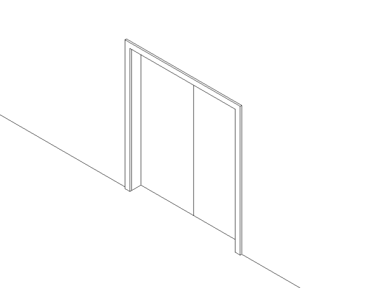 Double door revit family