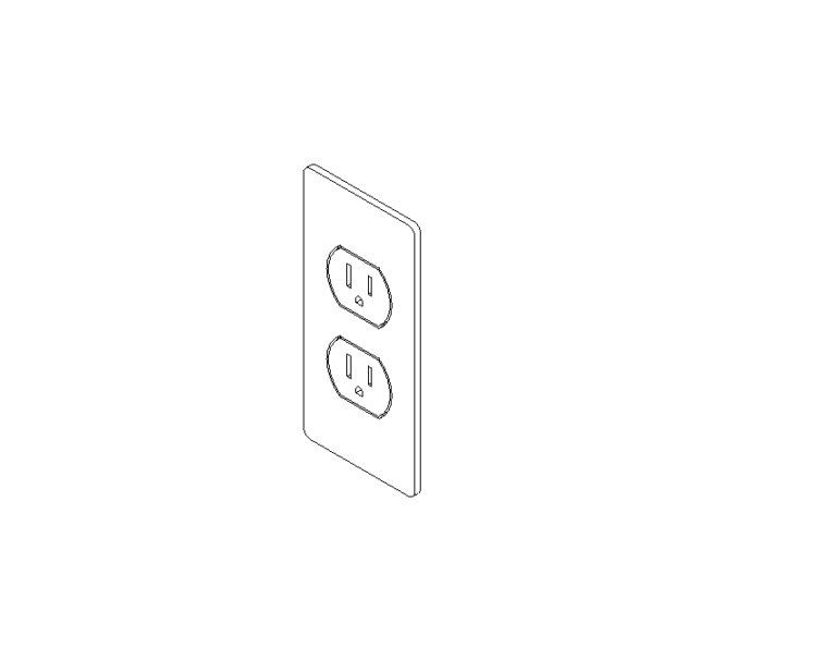 electrical duplex outlet revit family