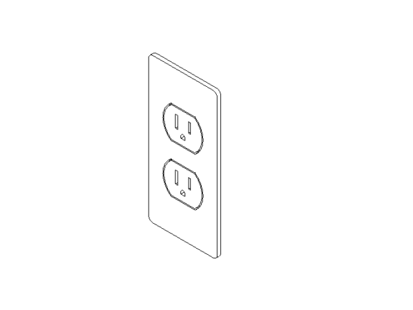 electrical duplex outlet revit family