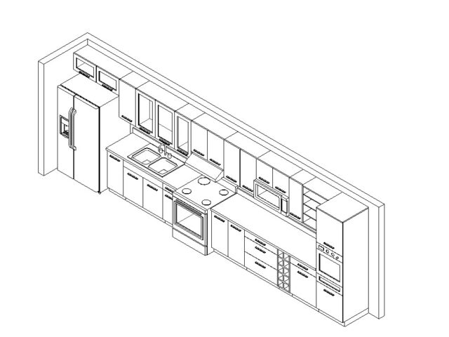 kitchen model revit generic flat panel