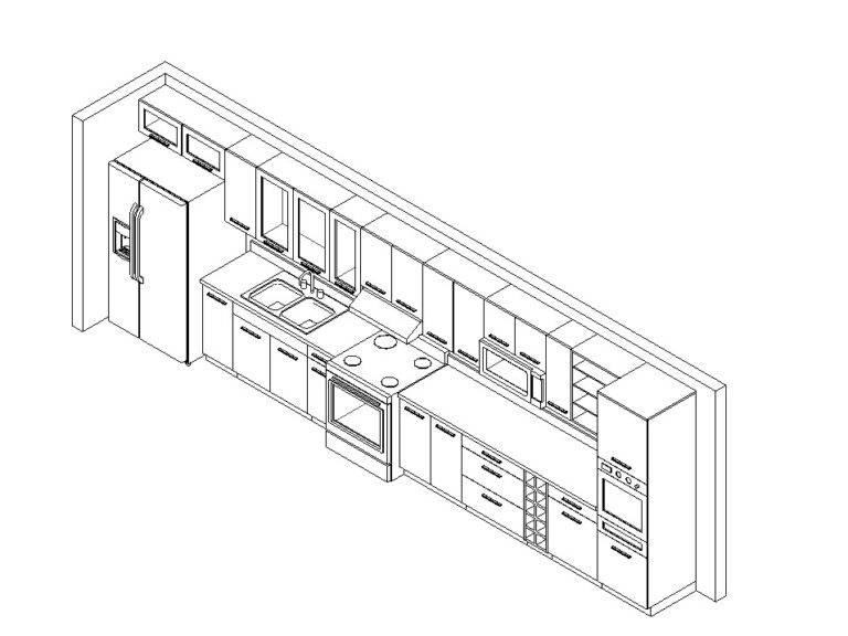 kitchen model revit generic flat panel