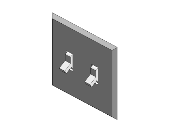 Light switch double Revit family