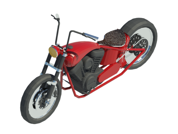 chopper motorcycle revit family