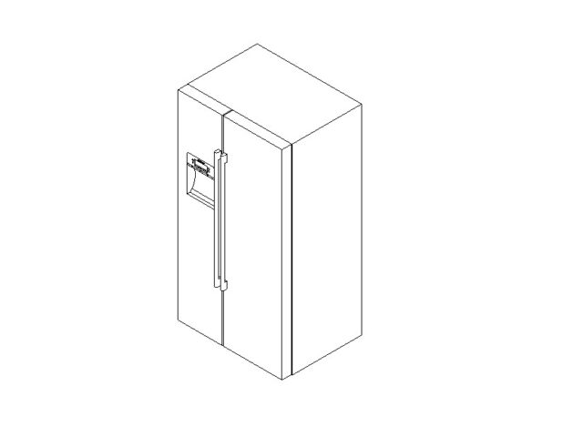 Refrigerator sidebyside bosh Revit family