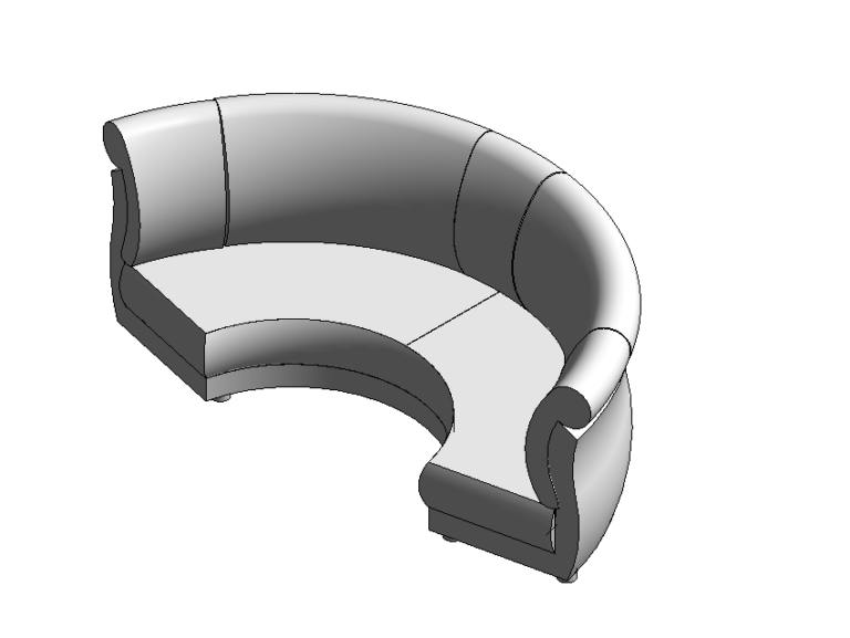 Revit round sofa